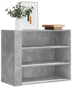 betonszürke szerelt fa faliszekrény 75 x 35 x 60 cm