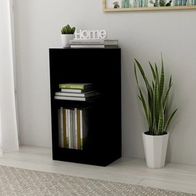 fekete szerelt fa könyvszekrény 40x24x75 cm
