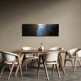 A táj képe az űrből (órával) (90x30 cm)