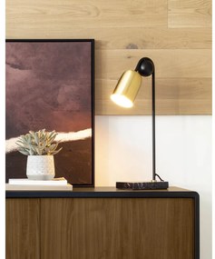 Fekete-aranyszínű asztali lámpa (magasság 60 cm) Natsumi – Kave Home