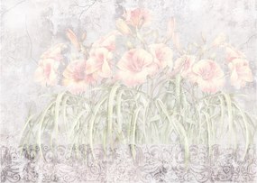 Kép - Liliomok freskója (üvegen) (70x50 cm)