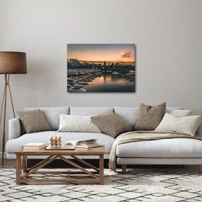 Kép - kikötő város (70x50 cm)