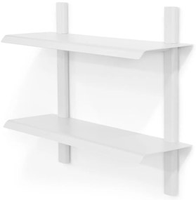 Fehér többszintes fém fali polc 60 cm Hola – Spinder Design