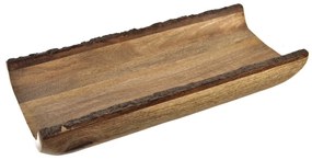 InDecor Dekoratív tál mangófából, kéregrel, 40 x18 x 6 cm