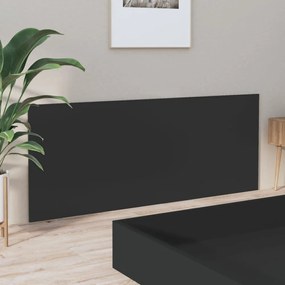 fekete szerelt fa ágyfejtámla 200x1,5x80 cm
