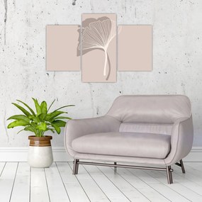 Kép - Bézs színű levelek N⁰4 (90x60 cm)