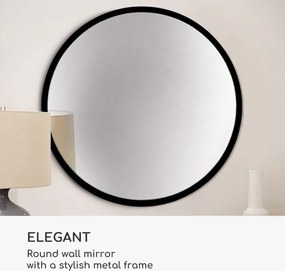 Casa Chic Fournier Fali tükör fém kerettel kerek 58.8 x 58.8 cm