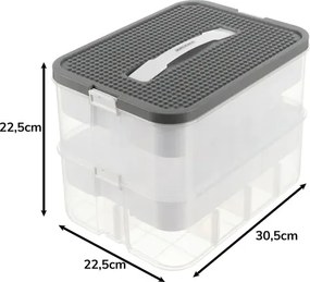 KRUZZEL 2 szintes doboz építőkockákra - játékrendszerező - Kruzzel