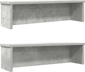 vidaXL Konyhai állványok egymásba rakható 2 db Beton szürke 50x15x16cm