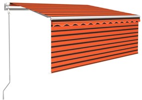 narancssárga-barna automata napellenző redőnnyel 3 x 2,5 m