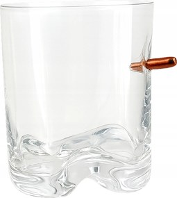 Whiskey-s pohár italhoz, üvegbe süllyesztett pikkelyes töltelékkel