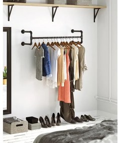 2 db LINEA fekete fali vállfaakasztó szett