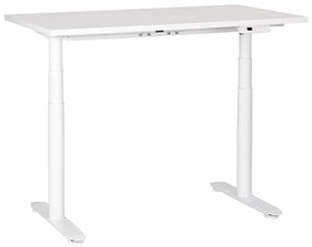 Fehér elektromosan állítható íróasztal 120 x 72 cm DESTINAS Beliani