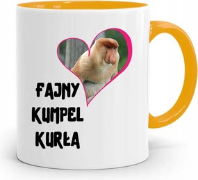 Sárga Bögre Barátnak Hűvös Tyúk Barát Nyomtatott Fotóval