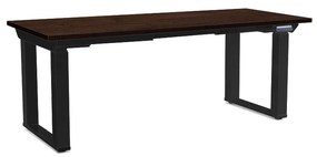 OfficeTech Strong állítható magasságú asztal 180 x 80 cm, fekete alap, wenge