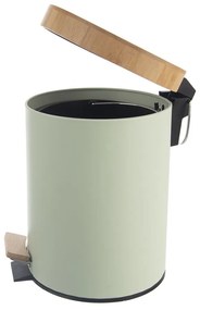 Világoszöld fém pedálos szemetes 5 l Greenish – Orion