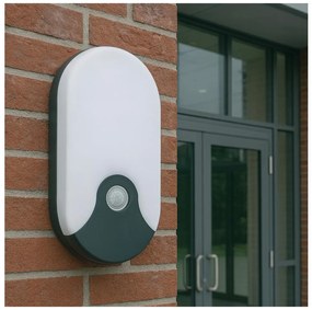 LED kültéri fali lámpatest mozgásérzékelővel LED/18W/230V IP44 antracit