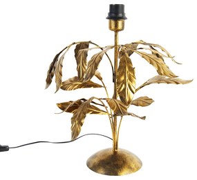 Vintage asztali lámpa antik arany 40 cm búra nélkül - Hársfa