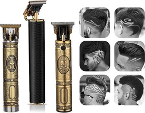 VGR Akkumulátoros Minőségi Gravírozott Férfi Hajvágó Gép 1500 mAh Lítium Akku Digitális kijelzővel