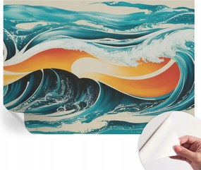 Modern öntapadós fali fotótapéta Absztrakt hullámok 312x219 cm