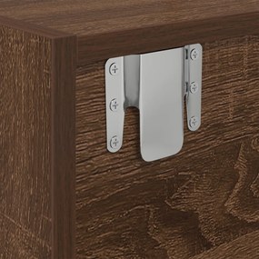 TV Szekrény Barna Tölgy 100x31x25,5 cm Szerelt Fa