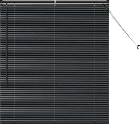 vidaXL Zsalugáter Redőnyök Fekete 130 x 110 cm Alumínium