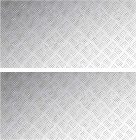 vidaXL Lépcsőfok Négyszögletes 2 pcs Ezüst 100 x 50 cm Alumínium