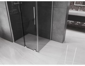 Mexen Velar, zuhanykabin tolóajtóval 110 x 85 cm, 8mm szürke üveg, króm, 871-110-085-41-01