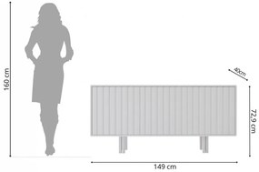Vigge komód fehér 149cm