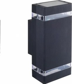 MasterLED Hana Kerti oldalfalra helyezhető RAL7021 sötét szürke színű lámpa GU10-es foglalattal