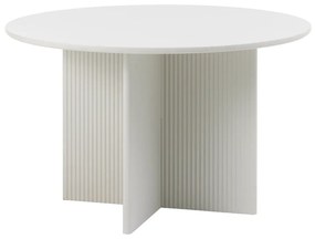 Világosszürke kerek étkezőasztal ø 110 cm Palma – Unique Furniture