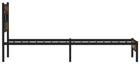 sonoma tölgy fejtámlás ágykeret matrac nélkül 107 x 203 cm