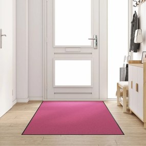 Ajtószőnyeg Rózsaszín és Fekete 120 x 300 cm Poliamid és PVC