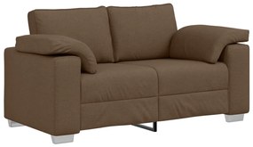 vidaXL Kanapé Szett 2 pcs Barna 219 x 77 x 82 cm szövet