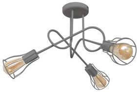 Felületre szerelhető csillár OXFORD 3xE27/15W/230V szürke