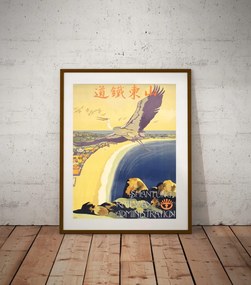 Régi Poszter Japán Travel Poster 1918r. 70x50cm