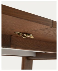 Bővíthető étkezőasztal diófa dekoros asztallappal, hosszabbító asztallappal 95x200 cm Arlen – Kave Home