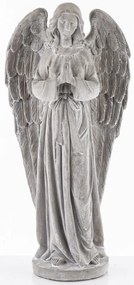 Dekoratív figura angyal Cement Szürke 60x30x17cm