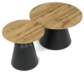 Dohányzóasztal 70×70 cm, MDF, Artisan Tölgy. CT-F4150 ART