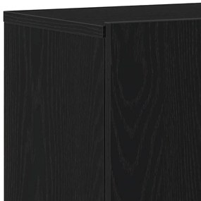 2 db fekete tölgyfa TV-szekrény 160 x 30 x 41 cm