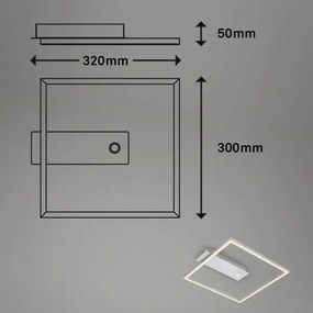 Briloner - LED mennyezeti lámpa szenzorral FRAME LED/14W/230V 3000K 30x32 cm matt króm