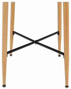 Bárasztal, fekete/tölgy, átmérő 60 cm, IMAM