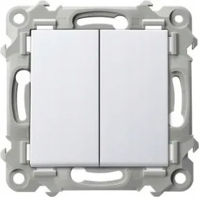 Dupla kapcsoló fehér Ospel Zafír LP-2Z/m/00