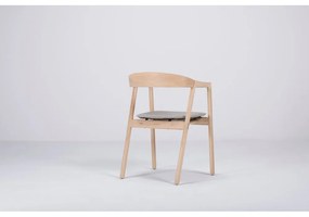 Muna étkezőszék tömör tölgyből, szürke ülőrésszel - Gazzda