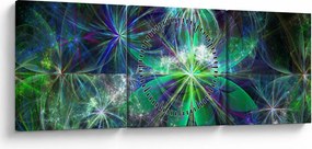 Kép - Absztrakt geometriai formák (órával) (90x30 cm)