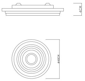 Globo 48011-46 - LED Dimmelhető mennyezeti lámpa SABATINO LED/46W/230V+ távirányító