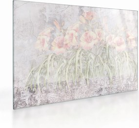 Kép - Liliomok freskója (üvegen) (70x50 cm)