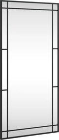 vidaXL fekete téglalap alakú vas fali tükör 50 x 100 cm