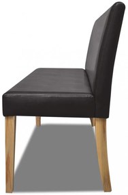 sötétbarna műbőr pad 139,5 cm
