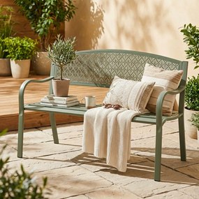 Khaki fém kerti pad Lizette – Bizzotto